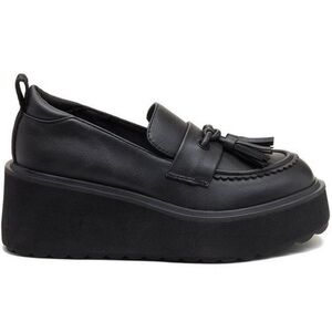 Rocket Dog Harper Platform Black Chunky Loafer Grunge Y2K Edgy Faux Leather